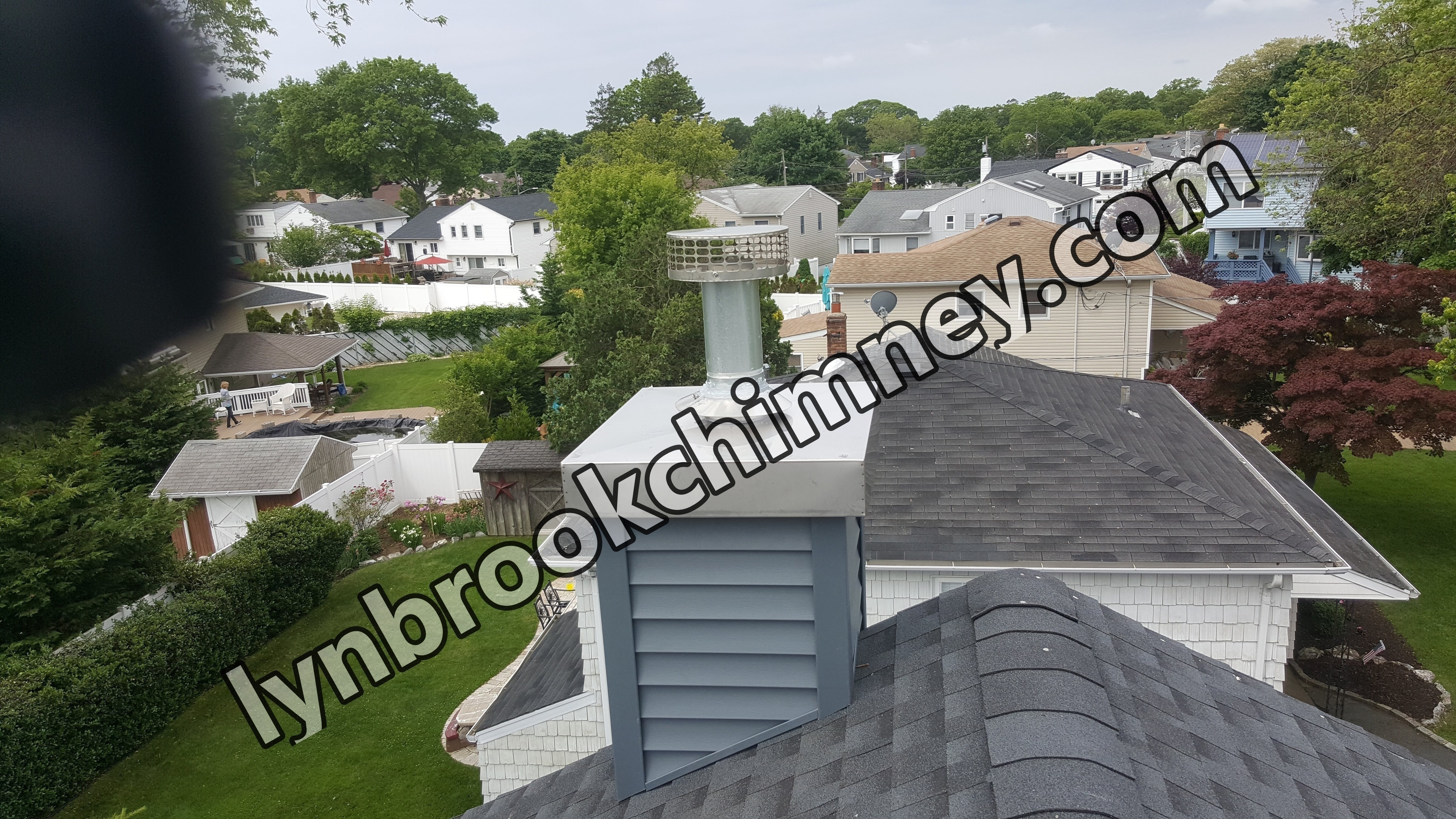Complete chimney crown rebuild and waterproofing in Lynbrook, New York